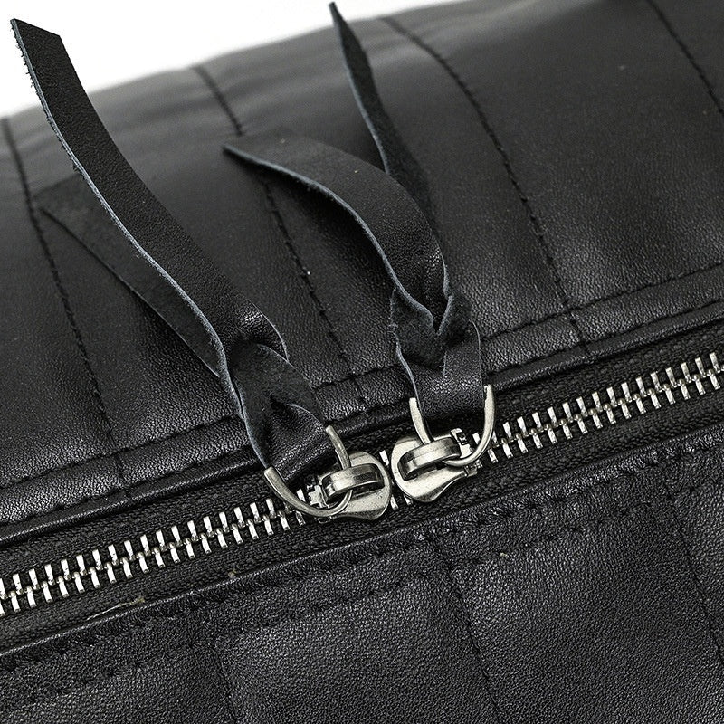 Sac de Voyage Noir Décontracté pour Homme, Style Mode, Cuir Véritable Résistant - IVOIRART.COM