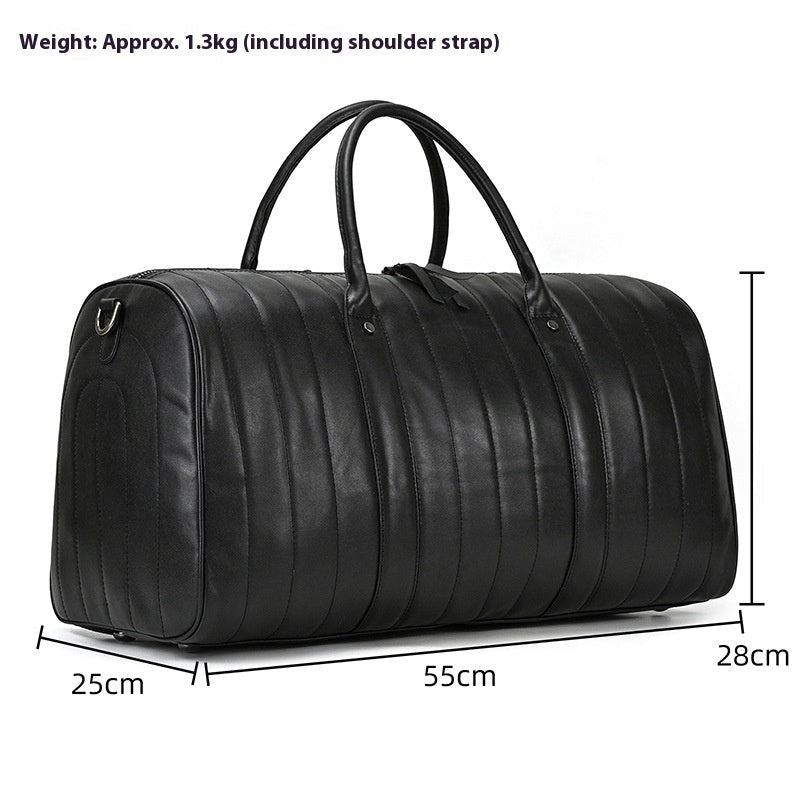 Sac de Voyage Noir Décontracté pour Homme, Style Mode, Cuir Véritable Résistant - IVOIRART.COM