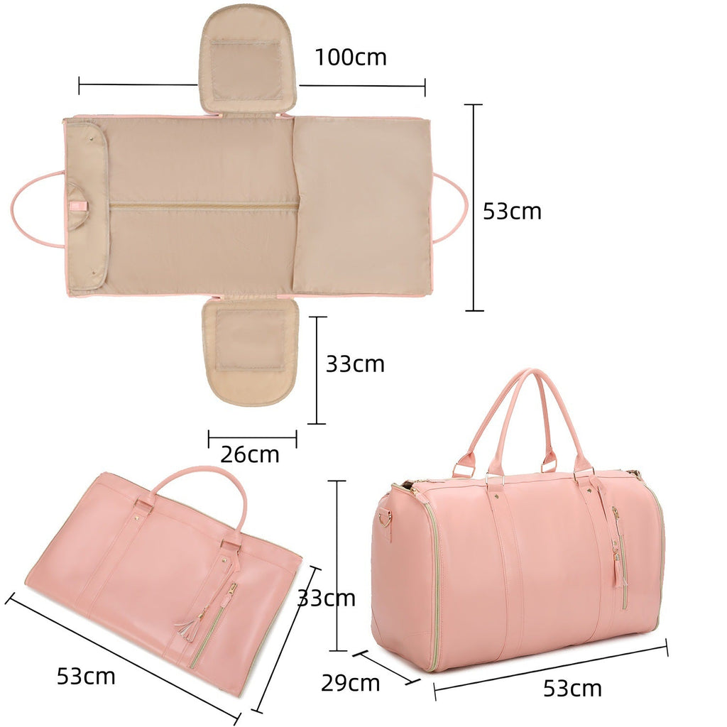 Sac de voyage polyvalent pliable en cuir PU pour vêtements et sport 36-55L - IVOIRART.COM
