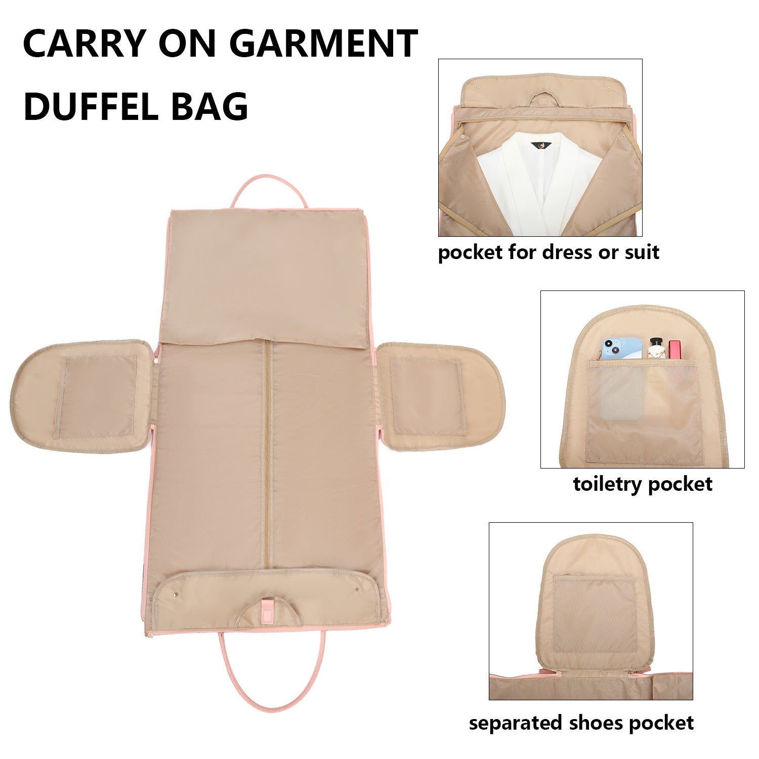 Sac de voyage polyvalent pliable en cuir PU pour vêtements et sport 36-55L - IVOIRART.COM
