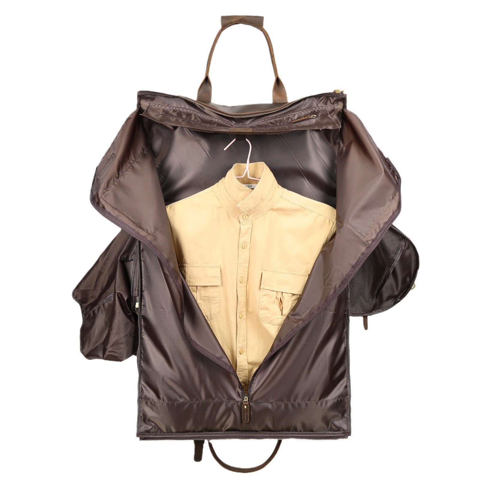 Sac de voyage portable à main en cuir véritable, résistant et élégant, marron ou noir - IVOIRART.COM