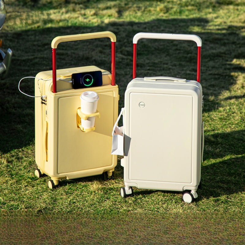 Sac de Voyage Spacieux avec Tige de Traction Large, Couvercle Avant, Porte-Gobelet Pliable et Interface USB - IVOIRART.COM