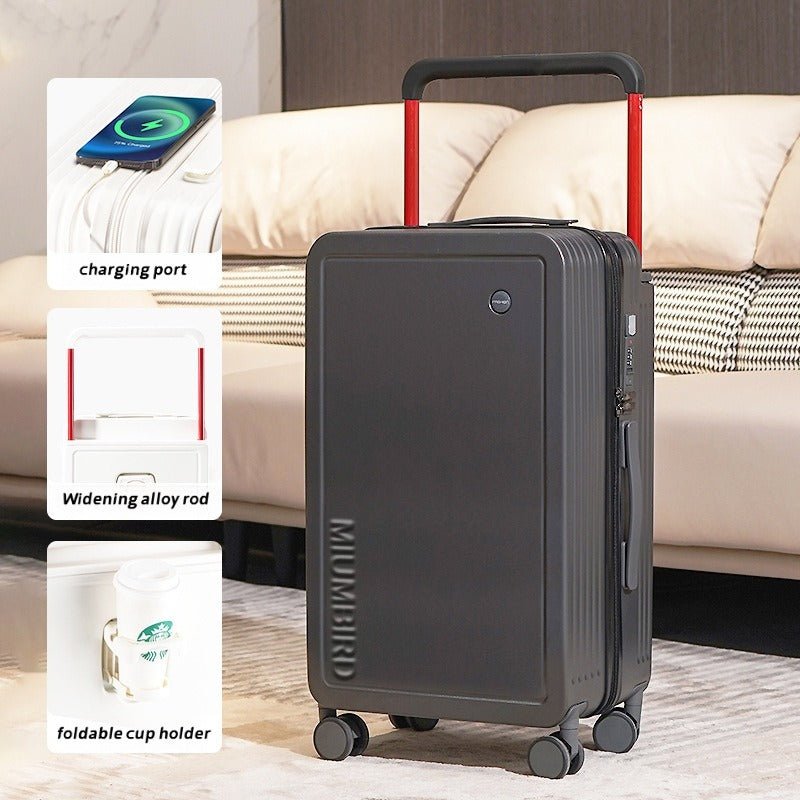 Sac de Voyage Spacieux avec Tige de Traction Large, Couvercle Avant, Porte-Gobelet Pliable et Interface USB - IVOIRART.COM