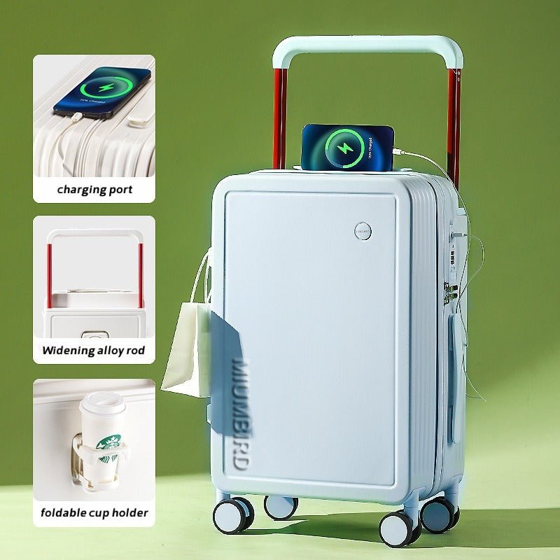 Sac de Voyage Spacieux avec Tige de Traction Large, Couvercle Avant, Porte-Gobelet Pliable et Interface USB - IVOIRART.COM