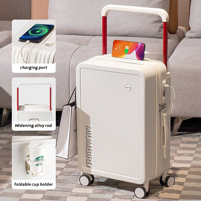 Sac de Voyage Spacieux avec Tige de Traction Large, Couvercle Avant, Porte-Gobelet Pliable et Interface USB - IVOIRART.COM