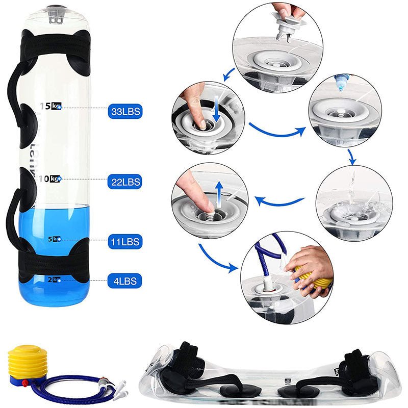 Sac d'eau de fitness réglable portable supportant jusqu'à 20 kg pour entraînement - IVOIRART.COM