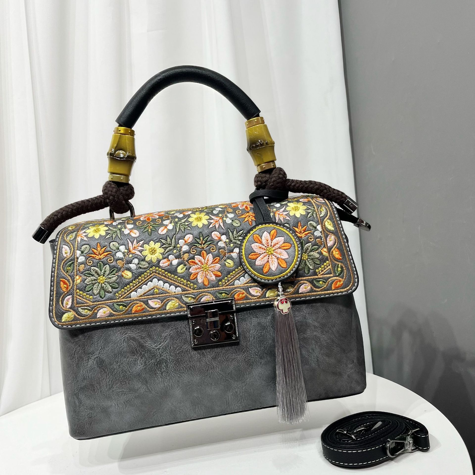Sac décontracté texturé pour femme, grande capacité, style vague chinoise tendance - IVOIRART.COM