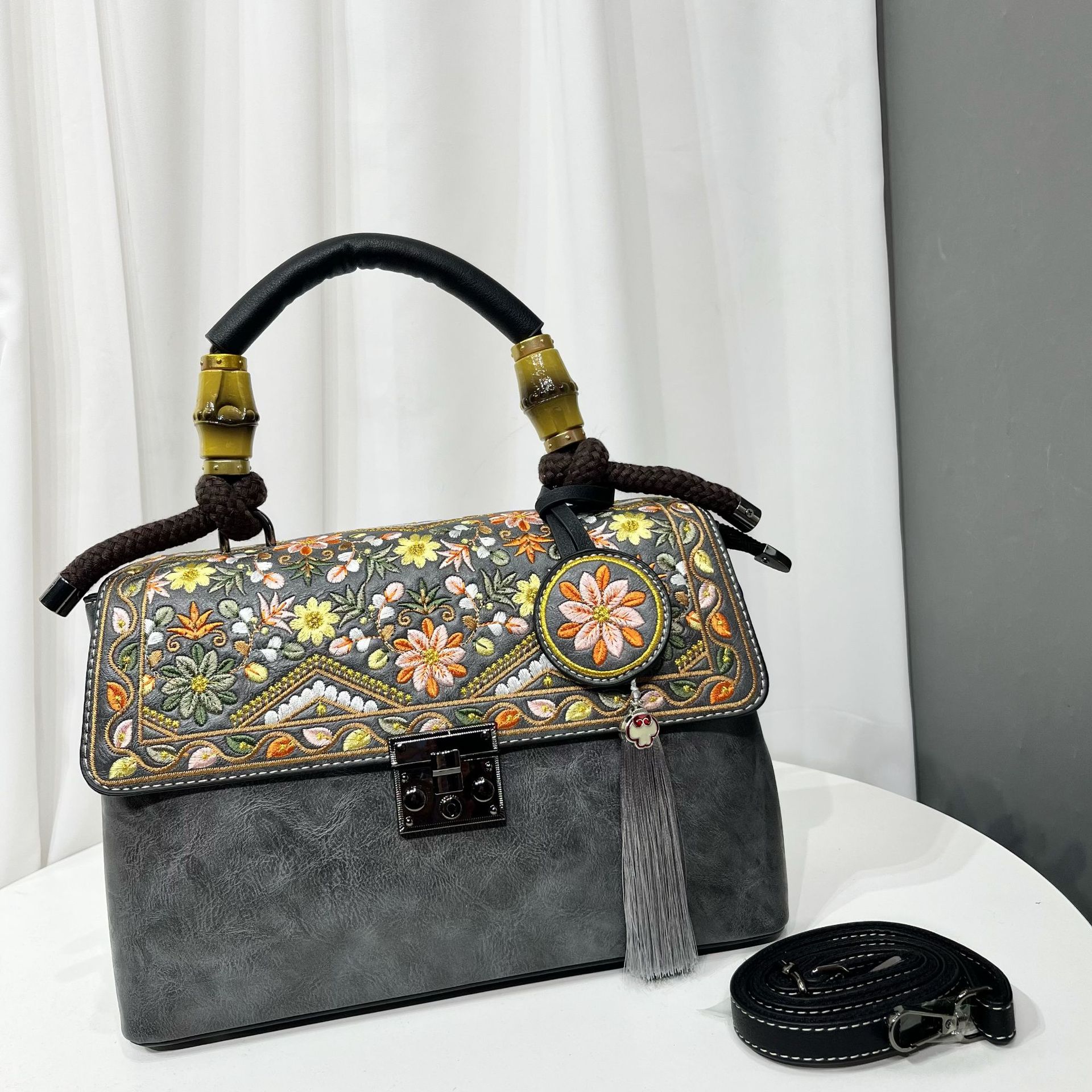 Sac décontracté texturé pour femme, grande capacité, style vague chinoise tendance - IVOIRART.COM