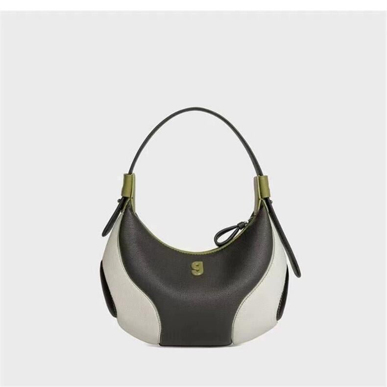 Sac d'Épaule Demi-Lune Pour Femme Style Baseball avec Bandoulière Double Noir - IVOIRART.COM
