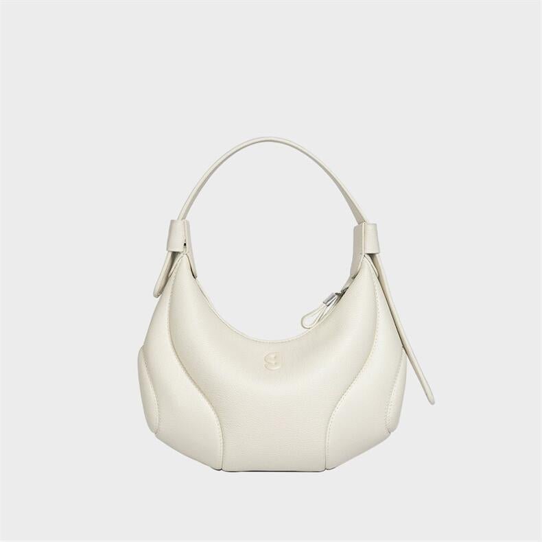 Sac d'Épaule Demi-Lune Pour Femme Style Baseball avec Bandoulière Double Noir - IVOIRART.COM