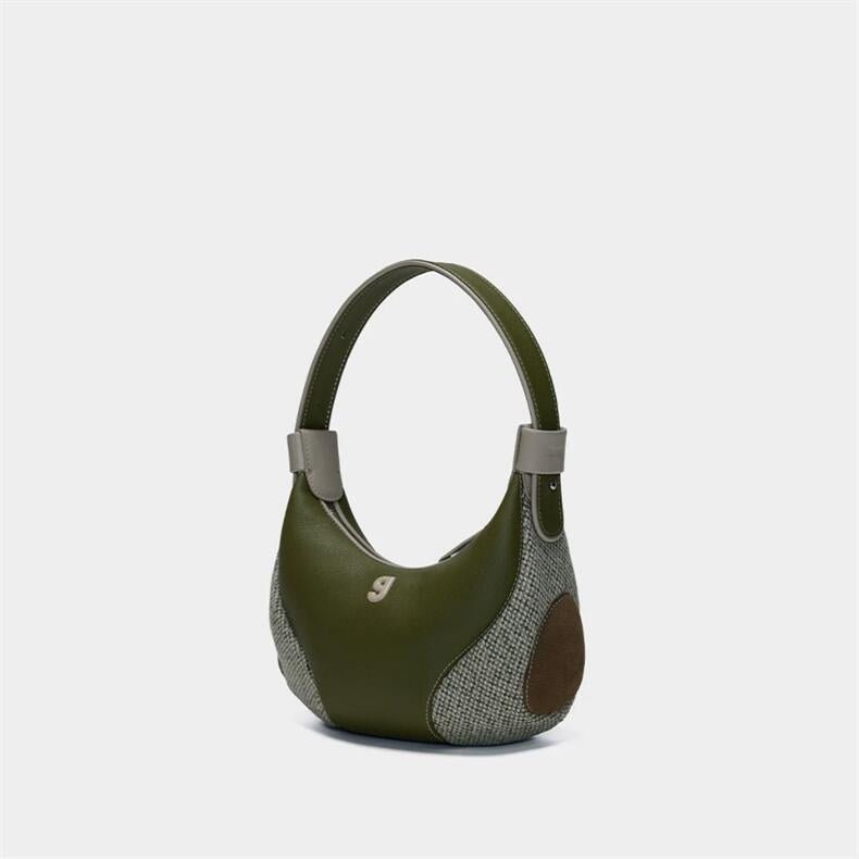 Sac d'Épaule Demi-Lune Pour Femme Style Baseball avec Bandoulière Double Noir - IVOIRART.COM
