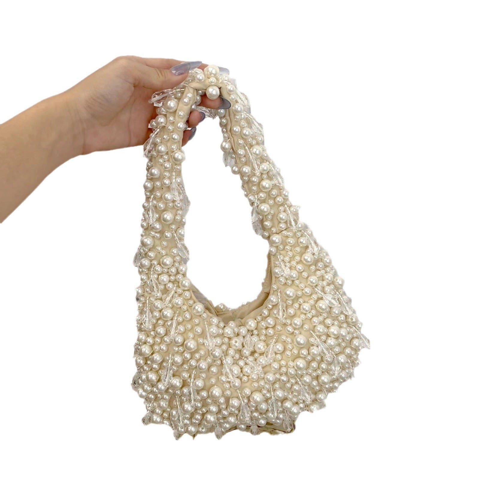 Sac d'épaule portatif au design minoritaire tendance, forme dumpling souple - IVOIRART.COM