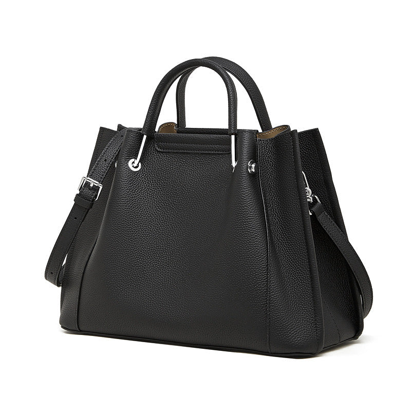Sac en cuir pleine fleur avec grande capacité - élégant et résistant 33x15x24 cm - IVOIRART.COM