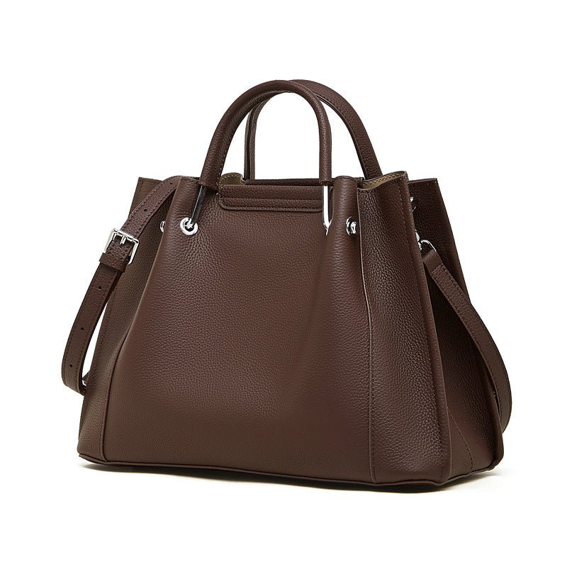 Sac en cuir pleine fleur avec grande capacité - élégant et résistant 33x15x24 cm - IVOIRART.COM