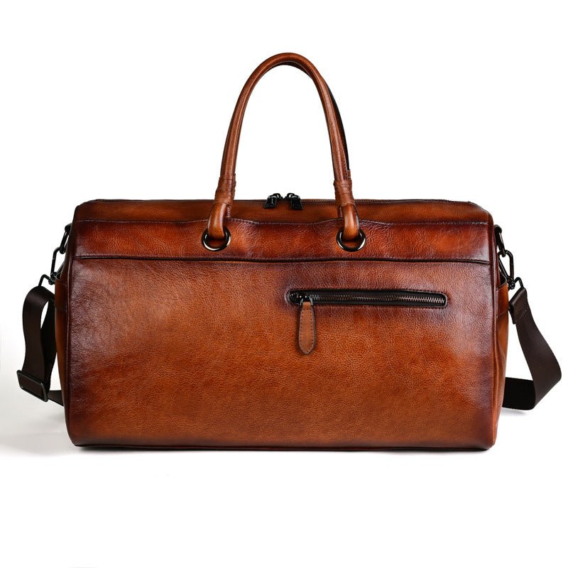 Sac en cuir pleine fleur fait main, style rétro, grande capacité et durable - IVOIRART.COM