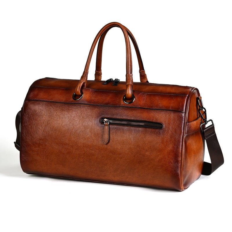 Sac en cuir pleine fleur fait main, style rétro, grande capacité et durable - IVOIRART.COM