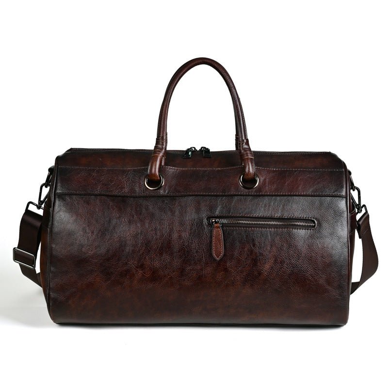 Sac en cuir pleine fleur fait main, style rétro, grande capacité et durable - IVOIRART.COM