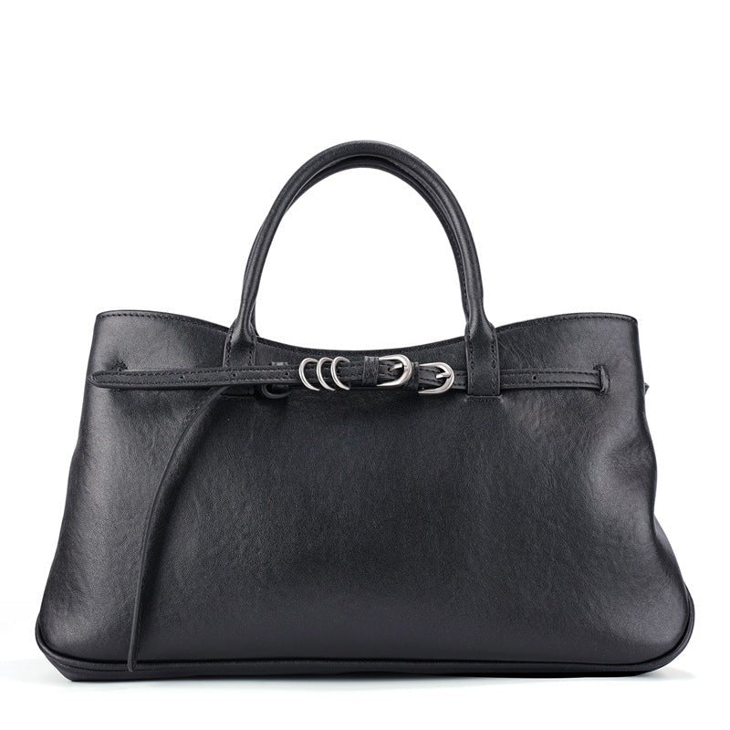 Sac en cuir pleine fleur tannage végétal style coréen minimaliste pour la ville. - IVOIRART.COM