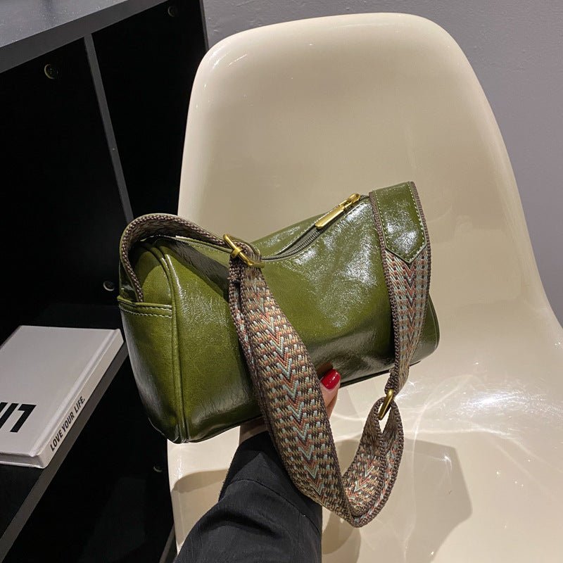 Sac épaule et bandoulière texturé haut de gamme, élégant et mode, noir vert marron café - IVOIRART.COM