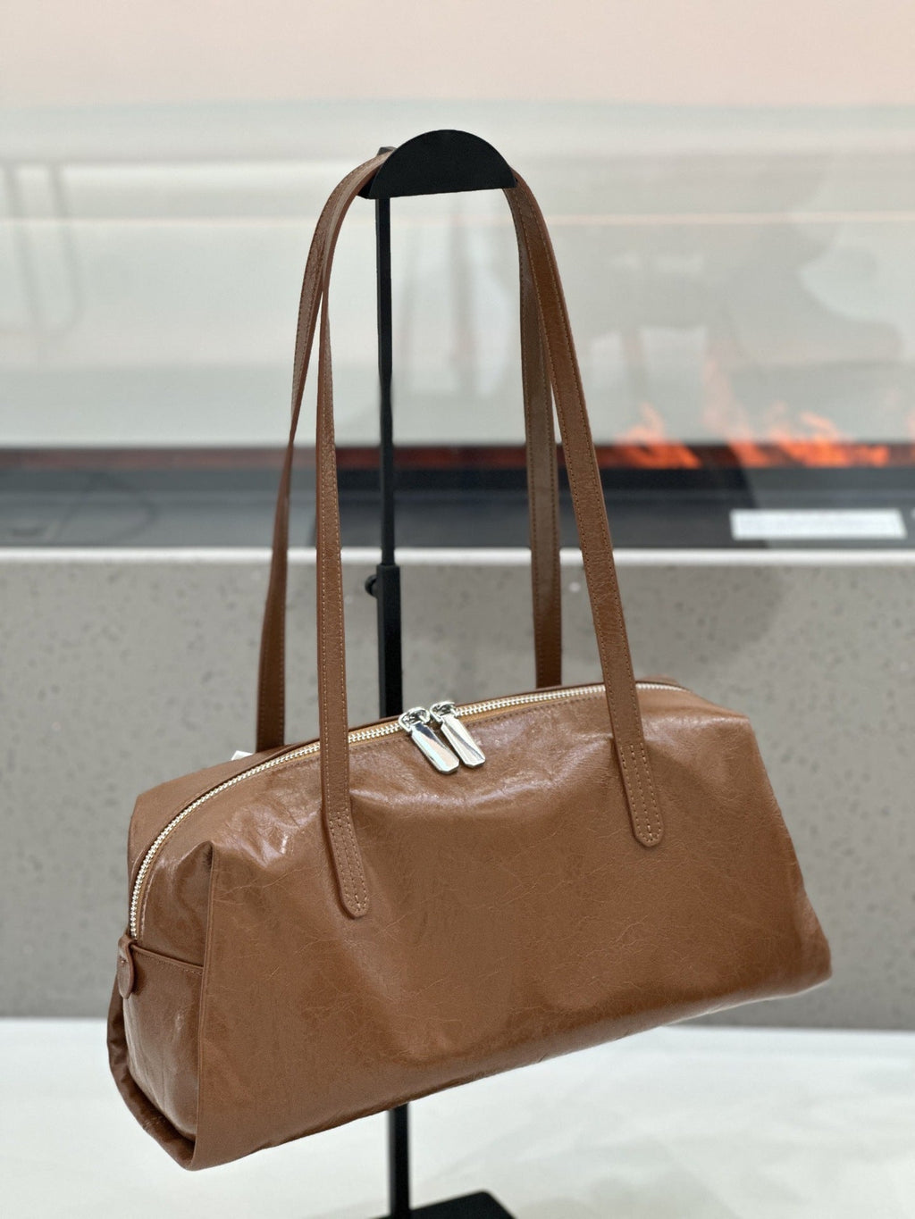 Sac femme cuir véritable Bowling grand, cuir pleine fleur huilé, grande capacité! - IVOIRART.COM