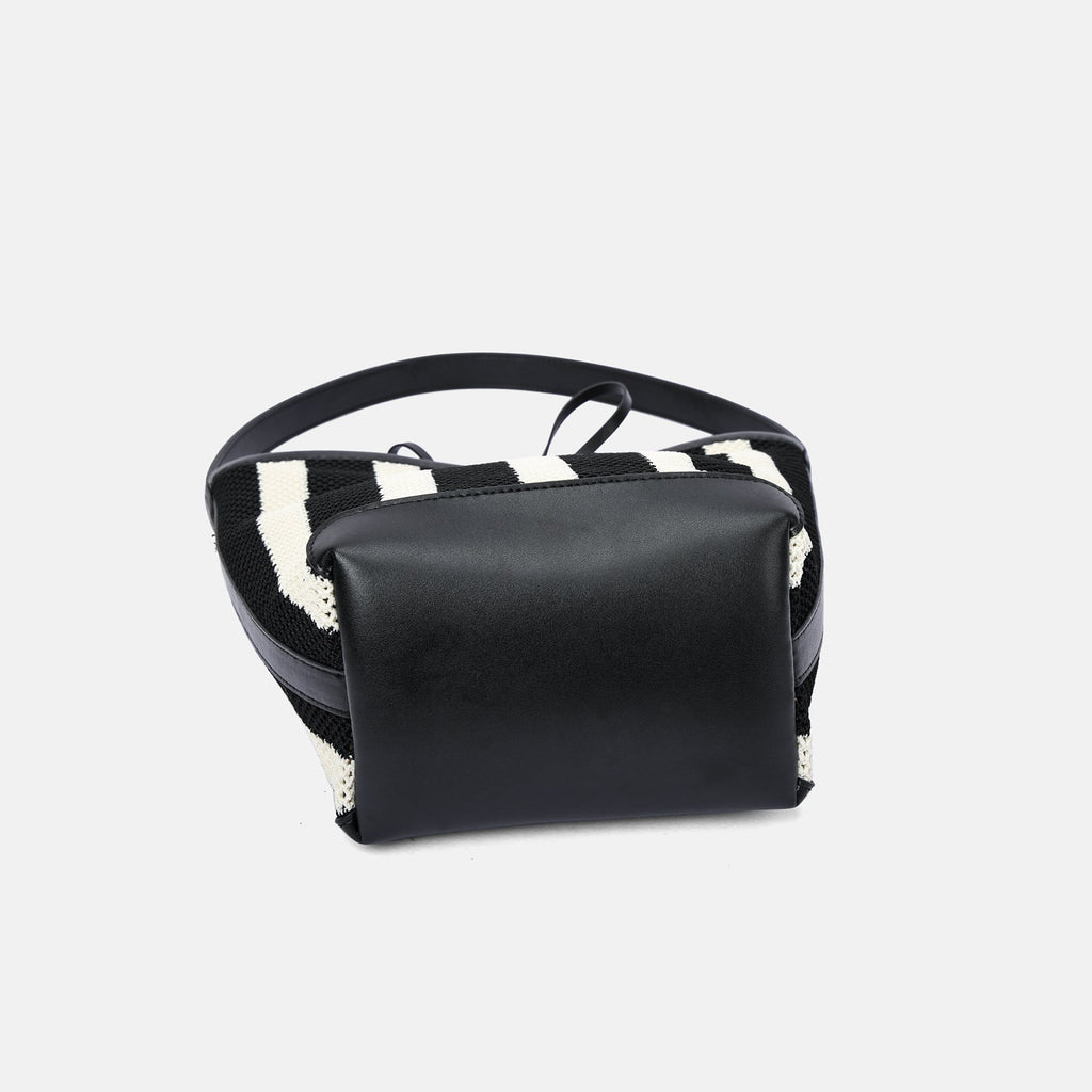 Sac Femme d’Été en Tissu Tissé pour Épaule et Aisselle, Style Seau 28x18x13cm - IVOIRART.COM
