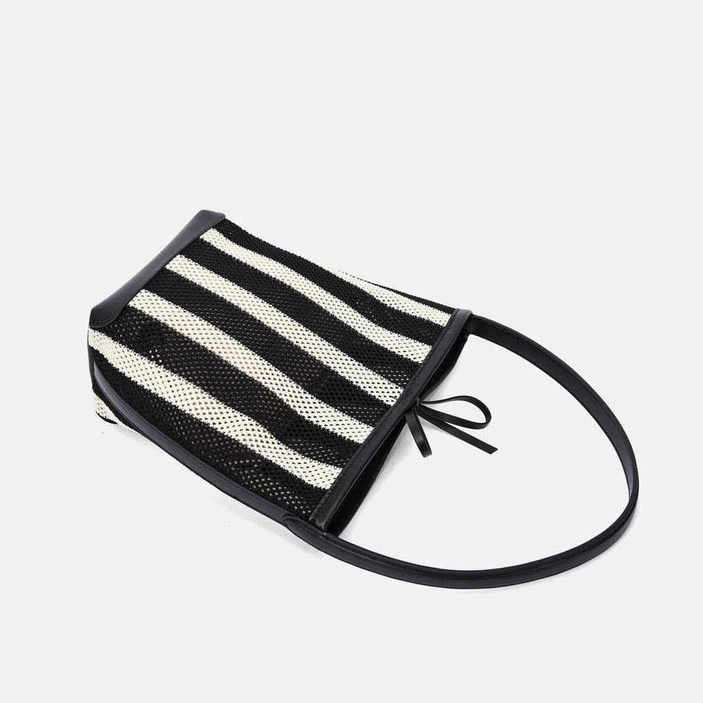 Sac Femme d’Été en Tissu Tissé pour Épaule et Aisselle, Style Seau 28x18x13cm - IVOIRART.COM