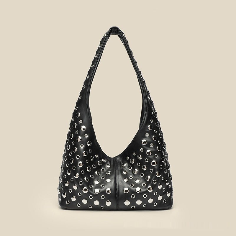 Sac Femme Tendance Cool à Pois avec Clous Rivetés, Style Moderne Élégant - IVOIRART.COM