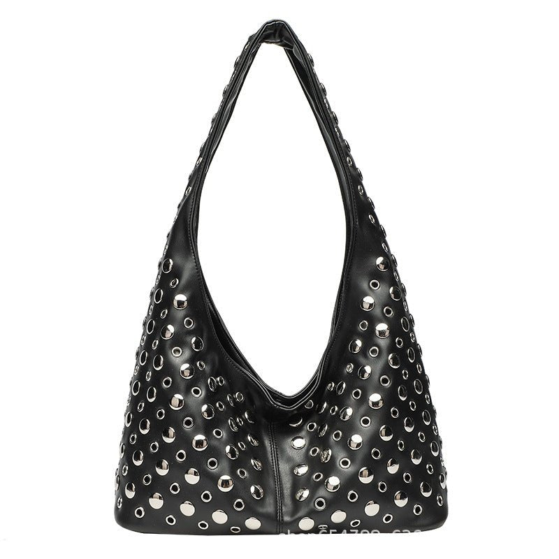 Sac Femme Tendance Cool à Pois avec Clous Rivetés, Style Moderne Élégant - IVOIRART.COM