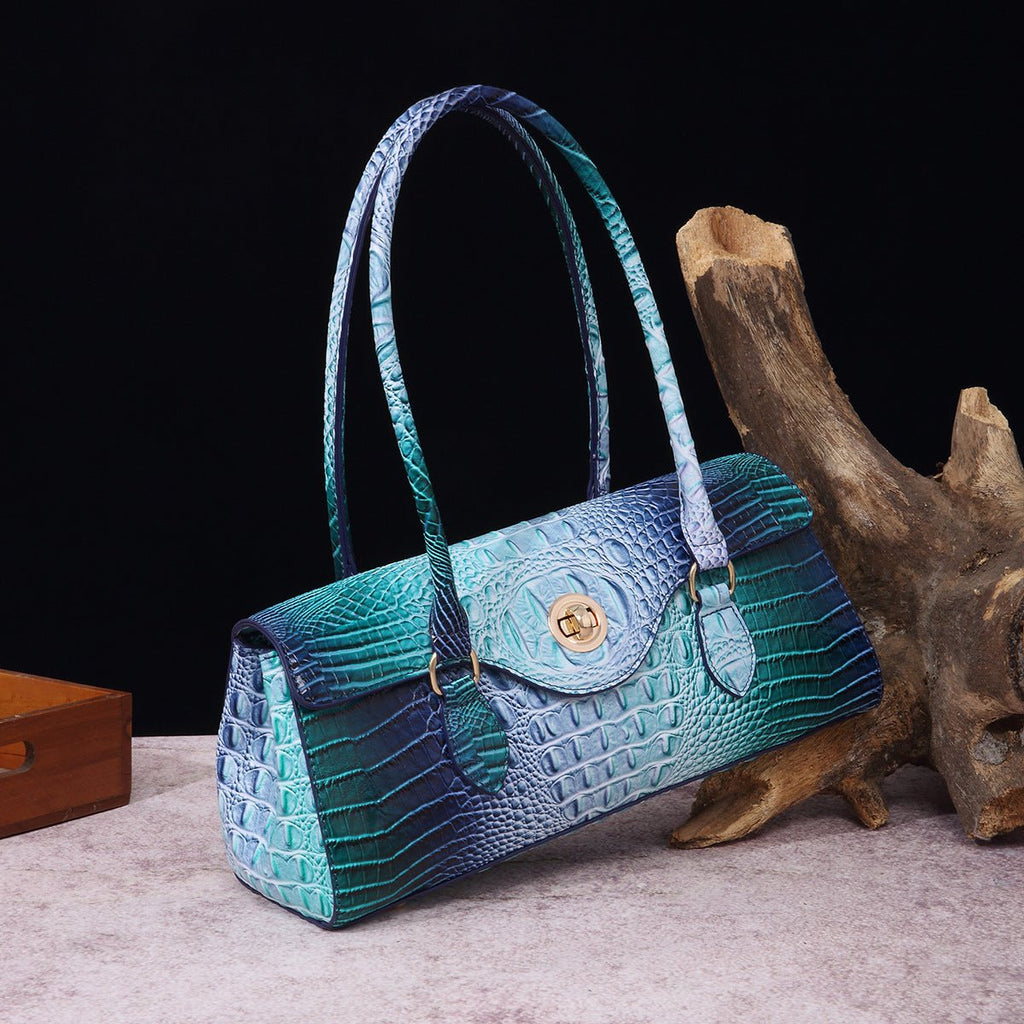 Sac fourre-tout à épaule pour femmes en cuir synthétique motif crocodile brahmin - IVOIRART.COM