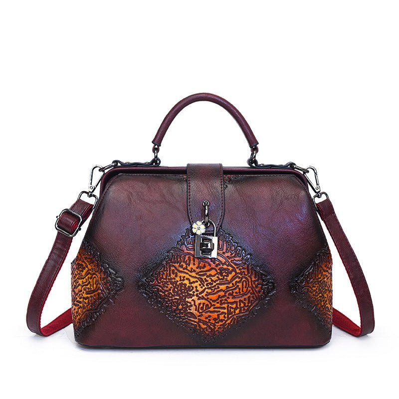 Sac fourre-tout bandoulière décontracté style rétro avec double bretelles - IVOIRART.COM
