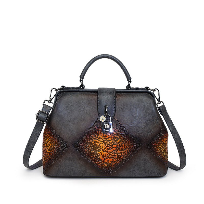 Sac fourre-tout bandoulière décontracté style rétro avec double bretelles - IVOIRART.COM