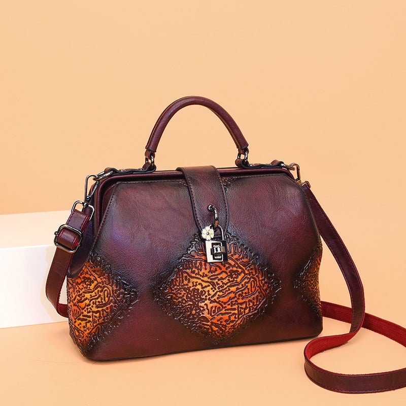 Sac fourre-tout bandoulière décontracté style rétro avec double bretelles - IVOIRART.COM