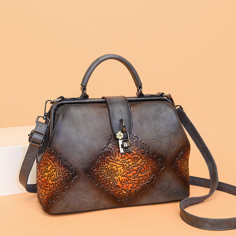 Sac fourre-tout bandoulière décontracté style rétro avec double bretelles - IVOIRART.COM