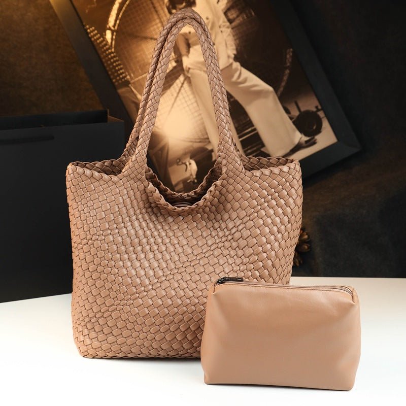 Sac fourre-tout en cuir de vachette, grande capacité, bandoulière épaule - IVOIRART.COM