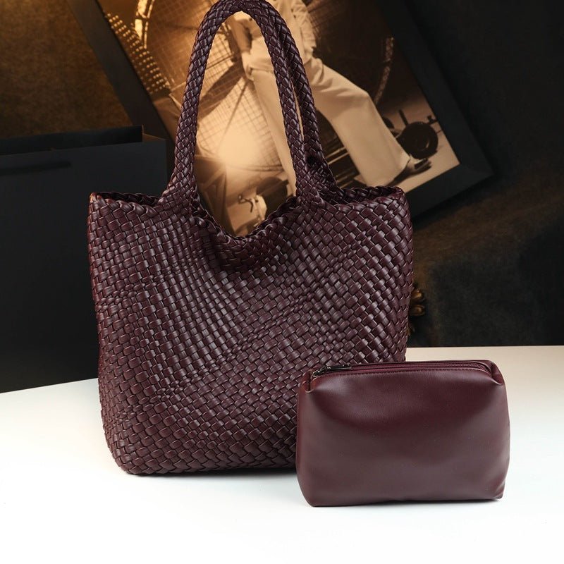 Sac fourre-tout en cuir de vachette, grande capacité, bandoulière épaule - IVOIRART.COM