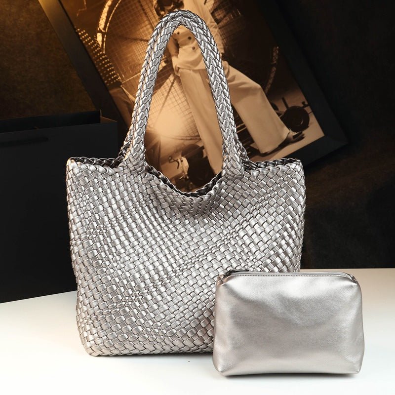 Sac fourre-tout en cuir de vachette, grande capacité, bandoulière épaule - IVOIRART.COM