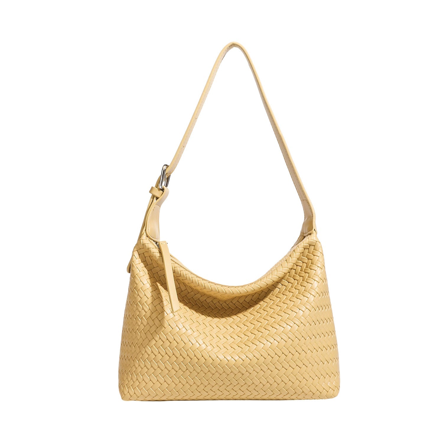 Sac fourre-tout tressé en simili cuir doux à porter sous le bras pour femme chic - IVOIRART.COM