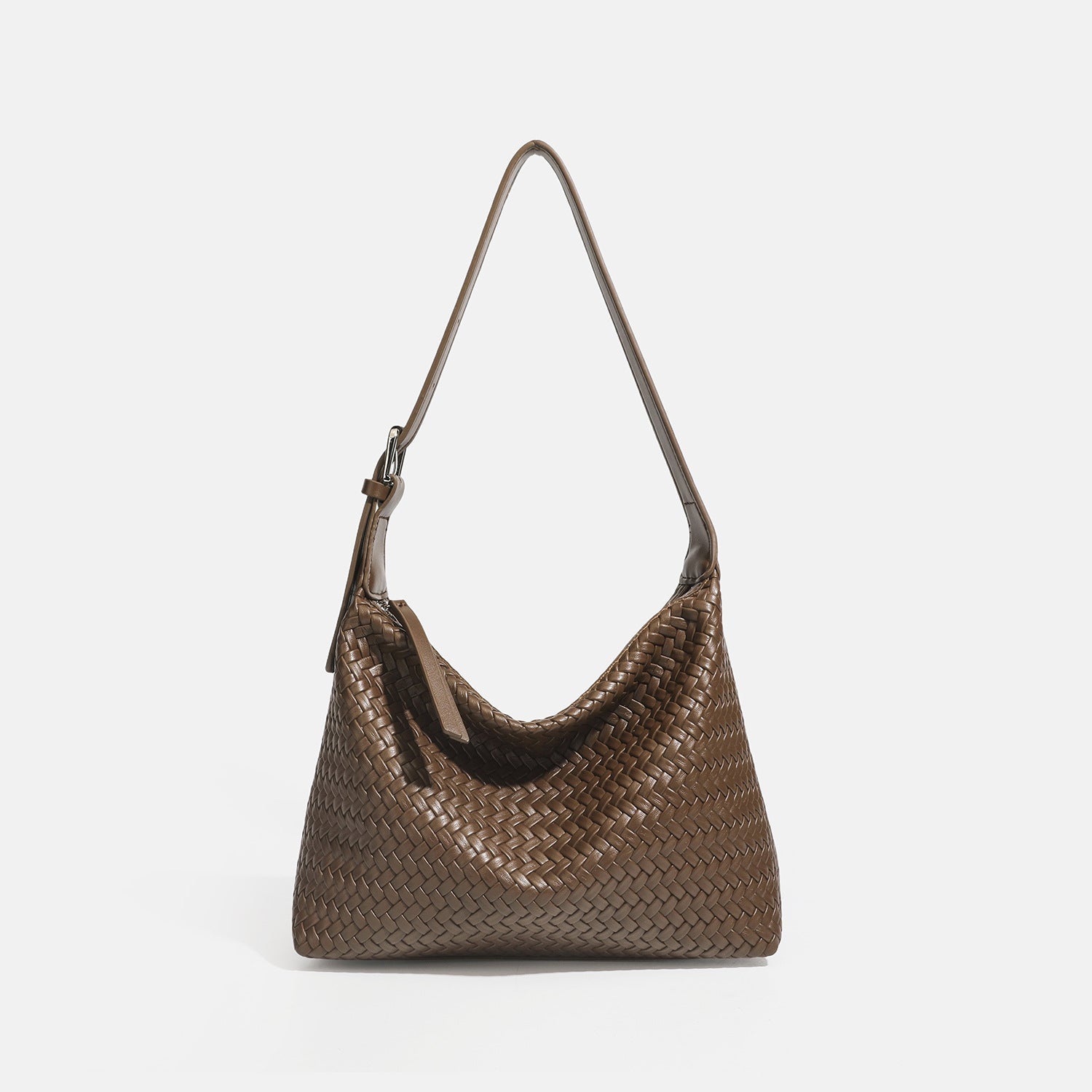 Sac fourre-tout tressé en simili cuir doux à porter sous le bras pour femme chic - IVOIRART.COM