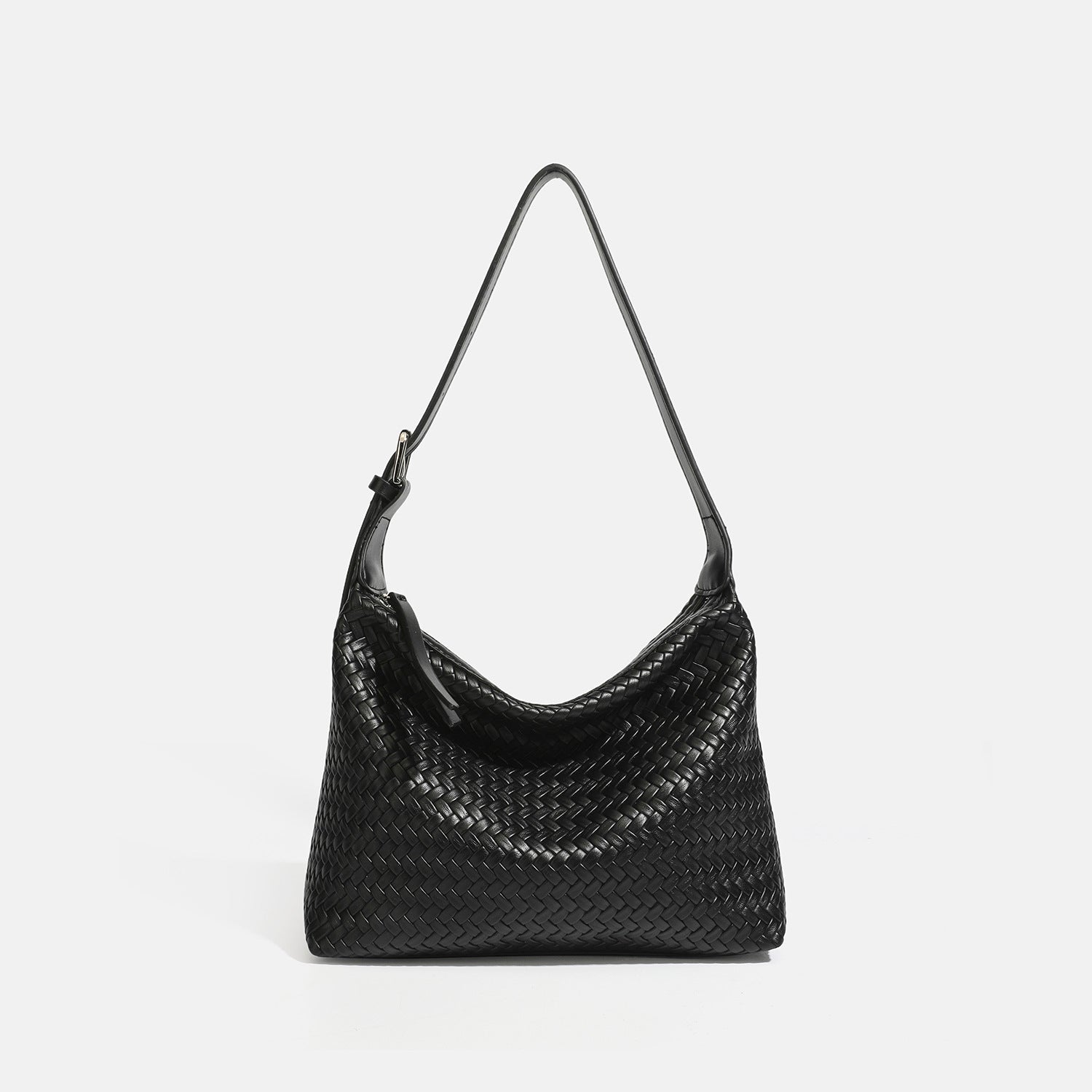 Sac fourre-tout tressé en simili cuir doux à porter sous le bras pour femme chic - IVOIRART.COM