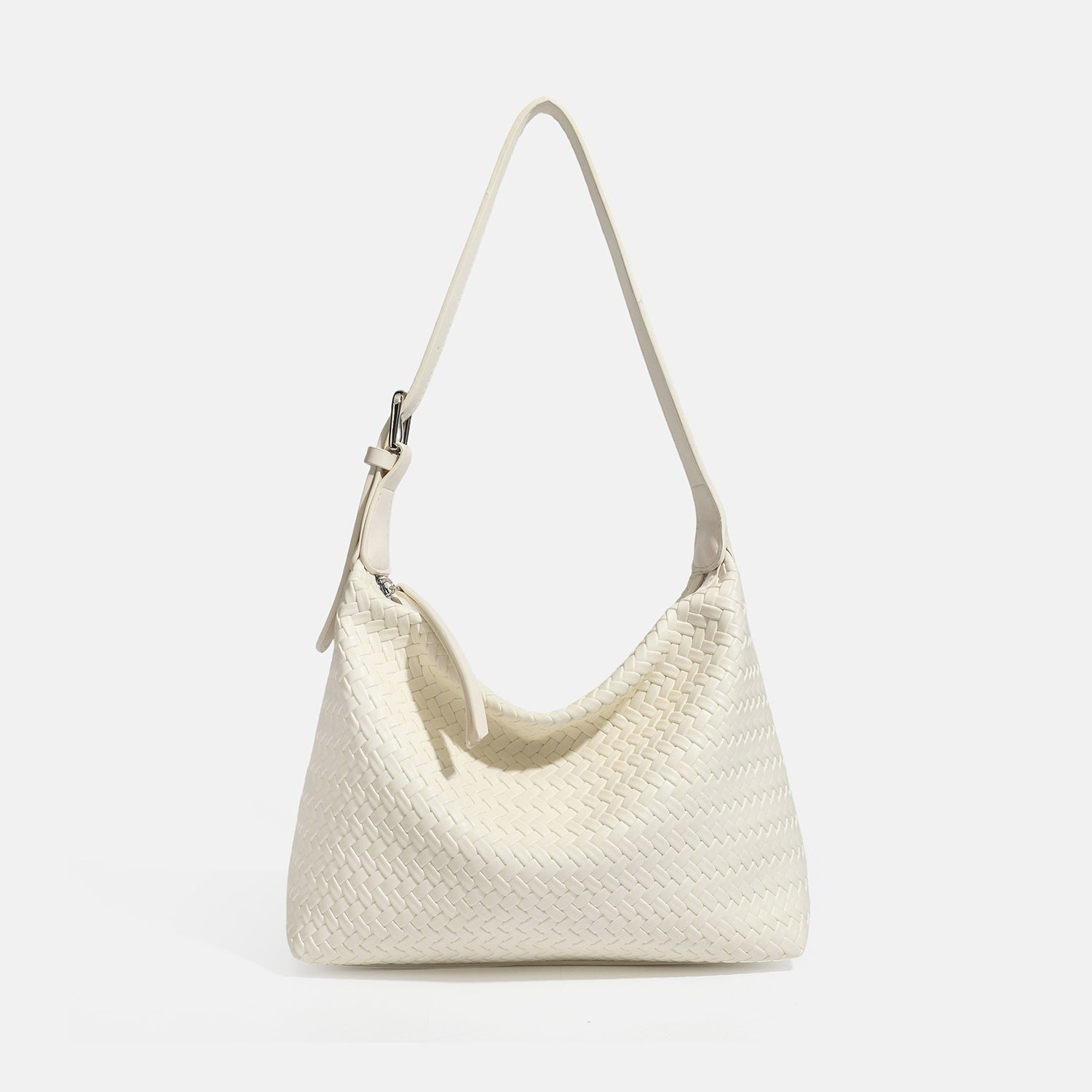 Sac fourre-tout tressé en simili cuir doux à porter sous le bras pour femme chic - IVOIRART.COM