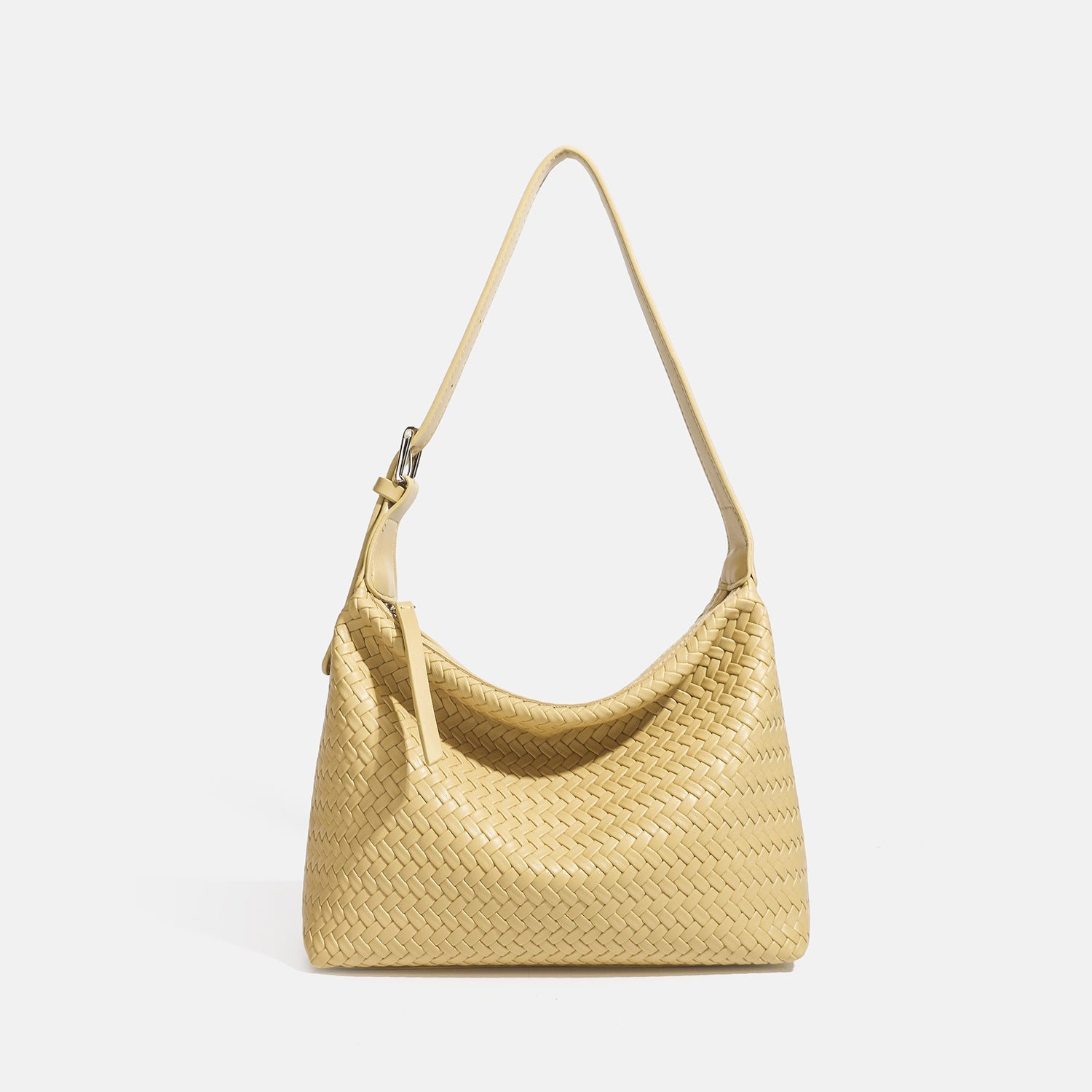 Sac fourre-tout tressé en simili cuir doux à porter sous le bras pour femme chic - IVOIRART.COM
