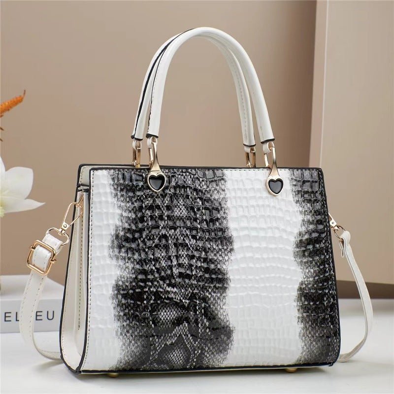 Sac fourre - tout urbain sophistiqué et polyvalent au design bicolore contrasté - IVOIRART.COM