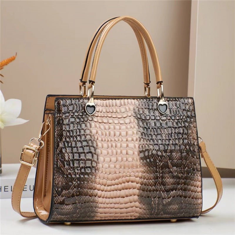 Sac fourre - tout urbain sophistiqué et polyvalent au design bicolore contrasté - IVOIRART.COM
