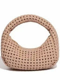 Sac Lune Neuf Tendance Tressé Main Grande Capacité Mode Polyvalent - IVOIRART.COM