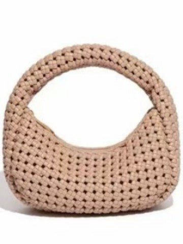 Sac Lune Neuf Tendance Tressé Main Grande Capacité Mode Polyvalent - IVOIRART.COM