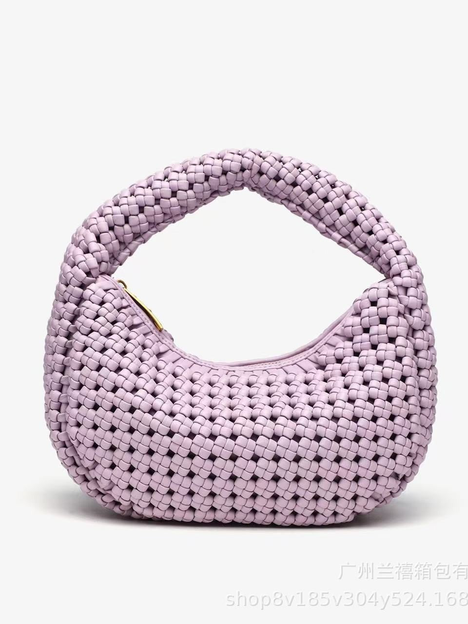 Sac Lune Neuf Tendance Tressé Main Grande Capacité Mode Polyvalent - IVOIRART.COM