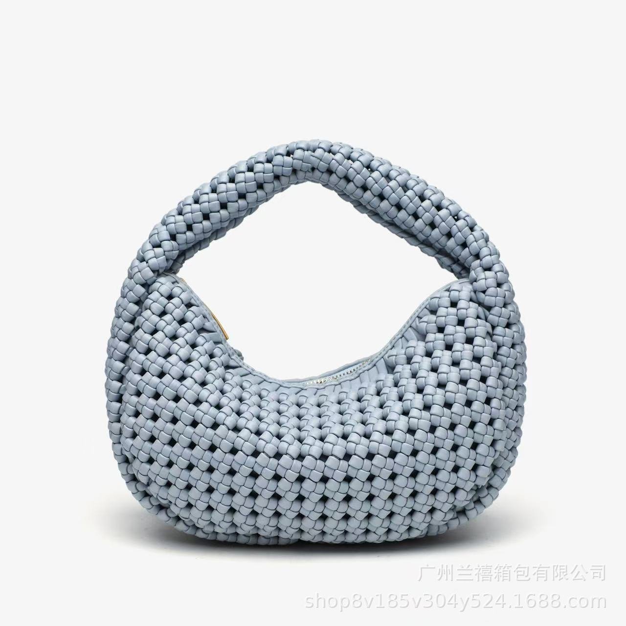 Sac Lune Neuf Tendance Tressé Main Grande Capacité Mode Polyvalent - IVOIRART.COM