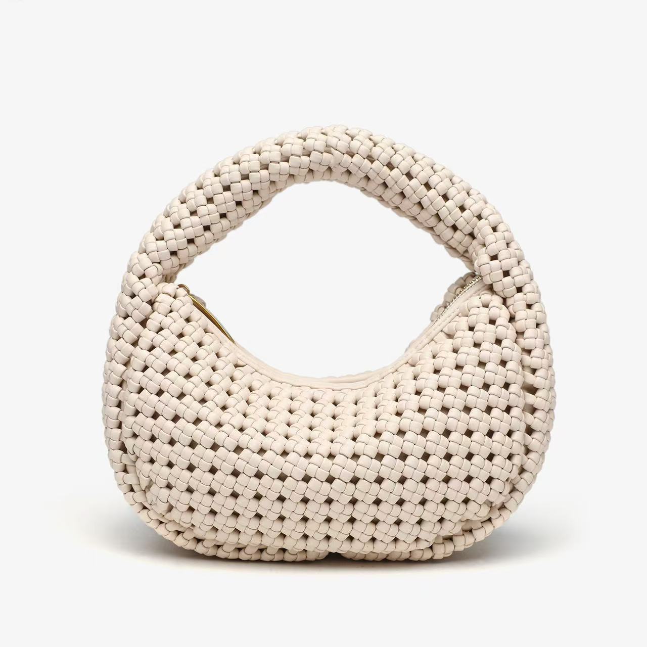 Sac Lune Neuf Tendance Tressé Main Grande Capacité Mode Polyvalent - IVOIRART.COM