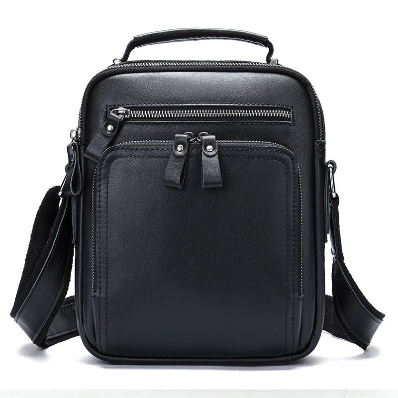 Sac messager à bandoulière en cuir véritable vintage effet cheval fou - IVOIRART.COM