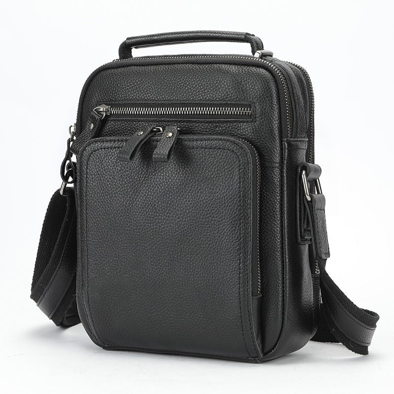 Sac messager à bandoulière en cuir véritable vintage effet cheval fou - IVOIRART.COM